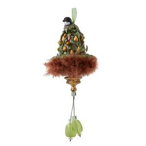 Kurt Adler 10.25" Holly Hats™ Partridge In A Pear Tree Hat Ornament Bran…